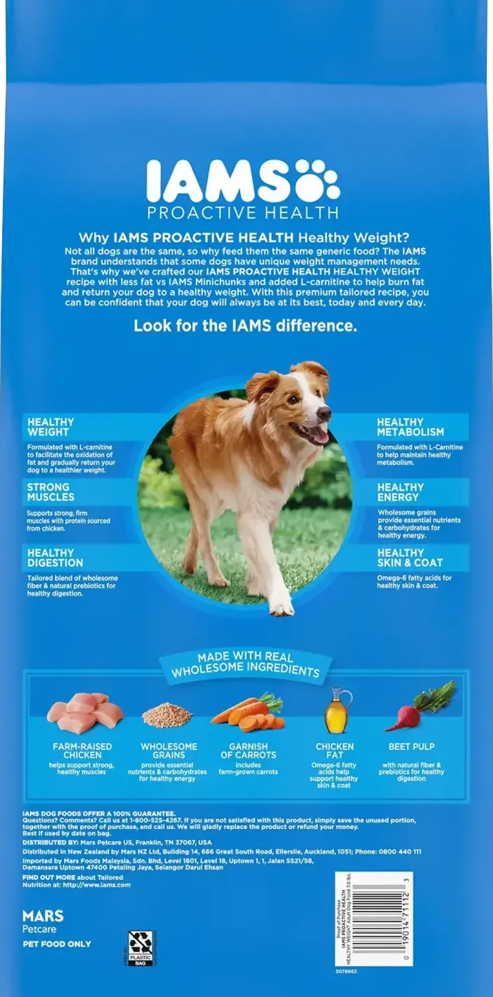 IAMS Healthy Weight Adult Dry Dog Food Chicken 7-lb