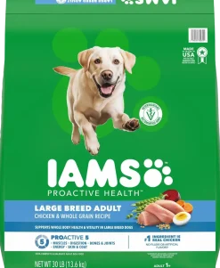 IAMS High Protein Large Breed Adult Dry Dog Food Real Chicken 30-lb