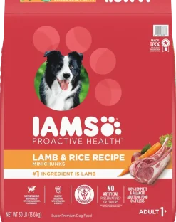 IAMS Minichunks Adult Dry Dog Food Lamb & Rice 30-lb