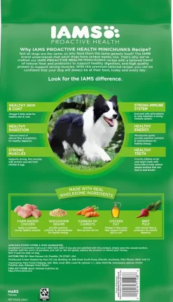 IAMS Minichunks Small Kibble High Protein Adult Dry Dog Food Real Chicken 7-lb