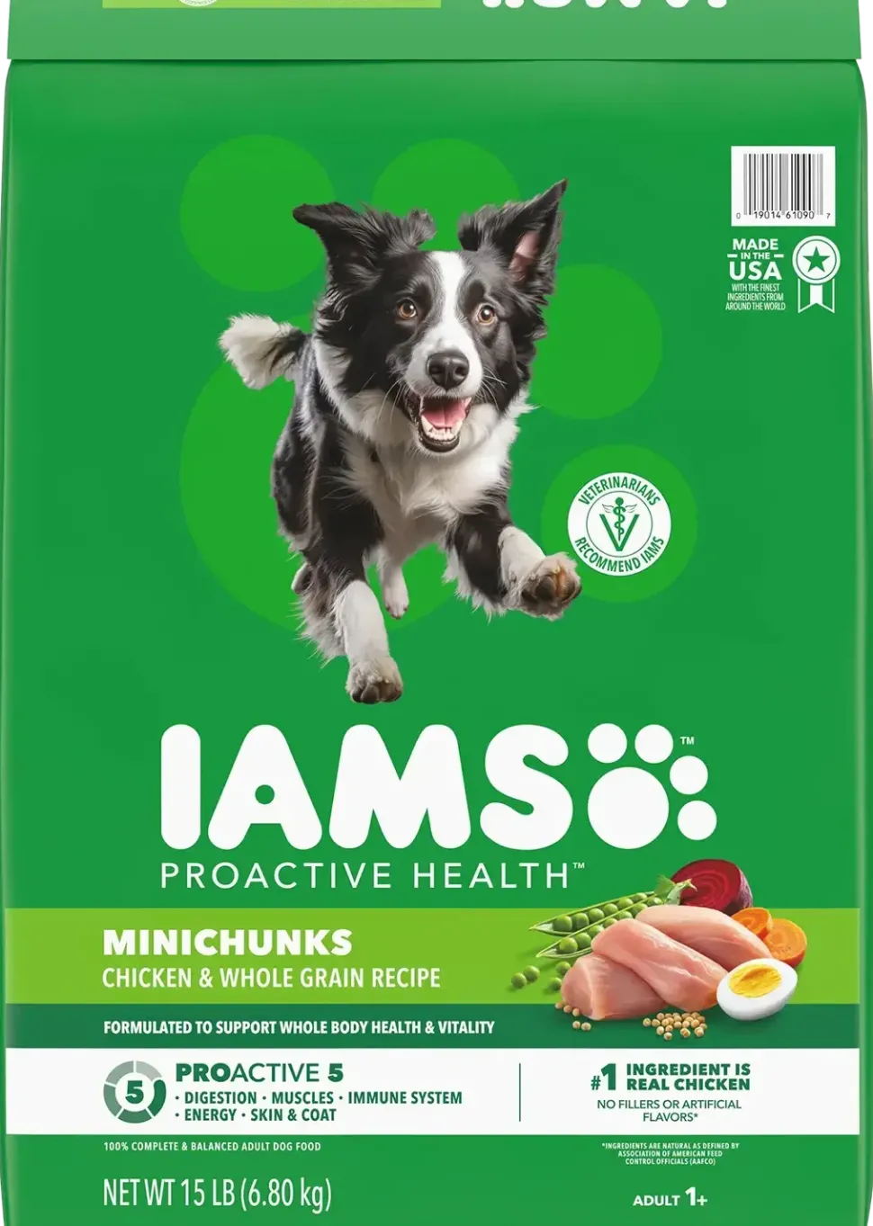IAMS Minichunks Small Kibble High Protein Adult Dry Dog Food Real Chicken 15-lb
