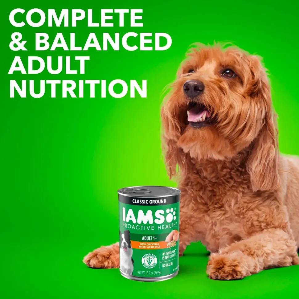 IAMS Proactive Health Adult Wet Dog Food Pate with Chicken & Rice 6 Count 13-oz