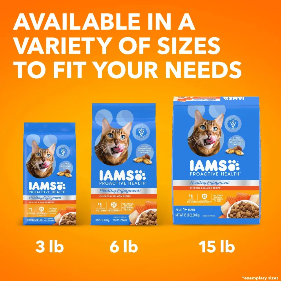 IAMS ProActive Health Healthy Enjoyment Adult Dry Cat Food Chicken & Salmon 3-lb