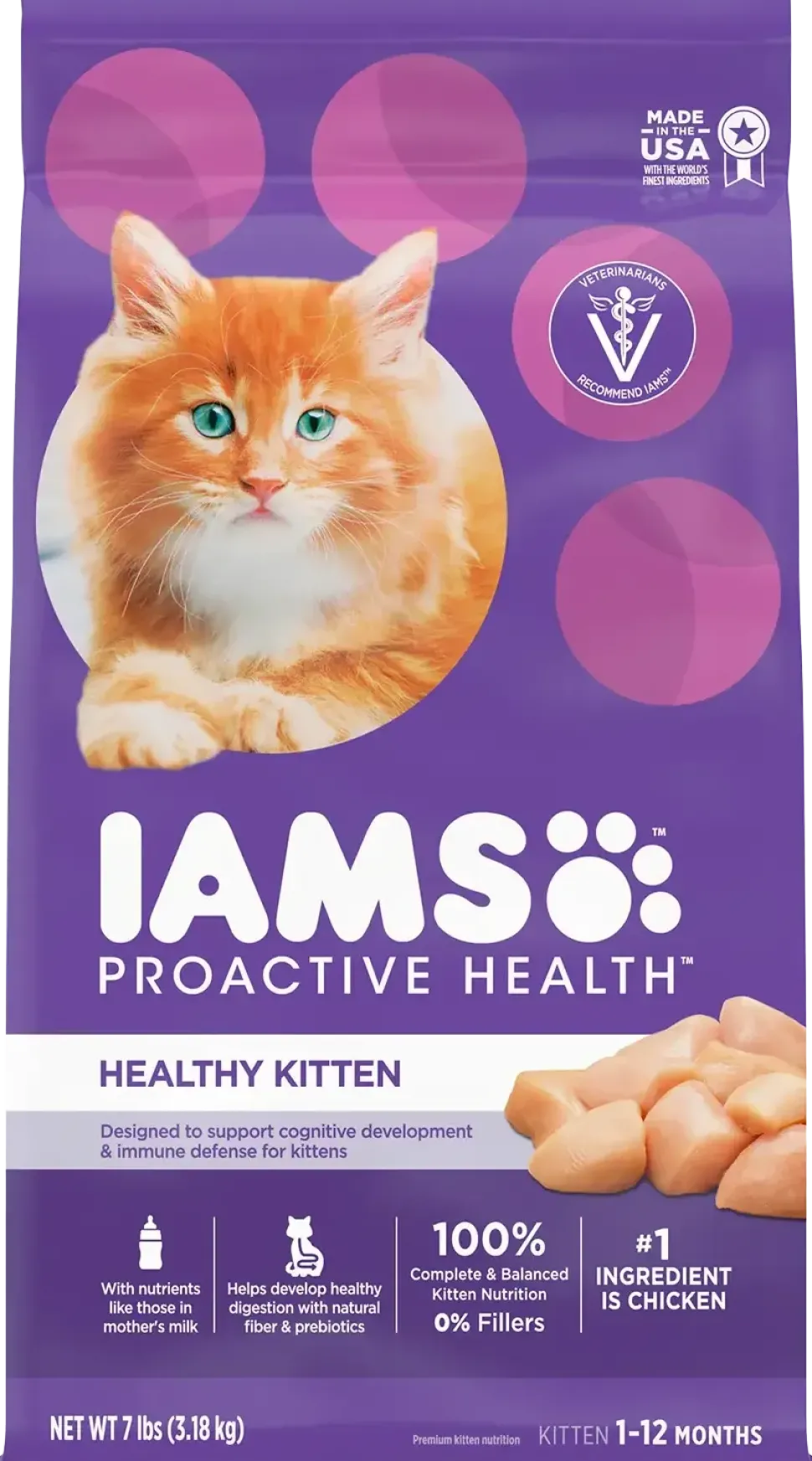 IAMS Proactive Health Kitten Dry Cat Food Chicken 7-lb