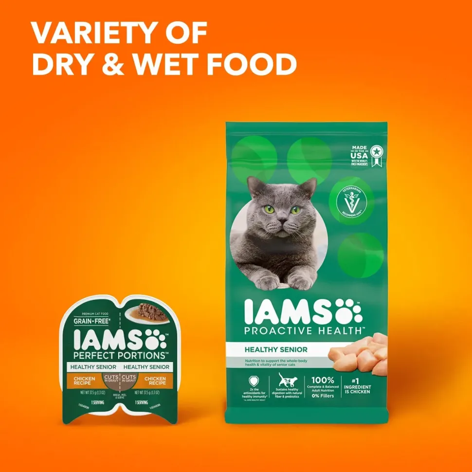 IAMS Proactive Health Senior Dry Cat Food Chicken 7-lb