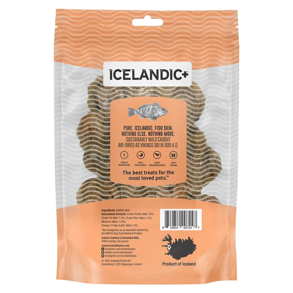 Icelandic+ Redfish Skin Rolls Natural Dog Treats 3-oz