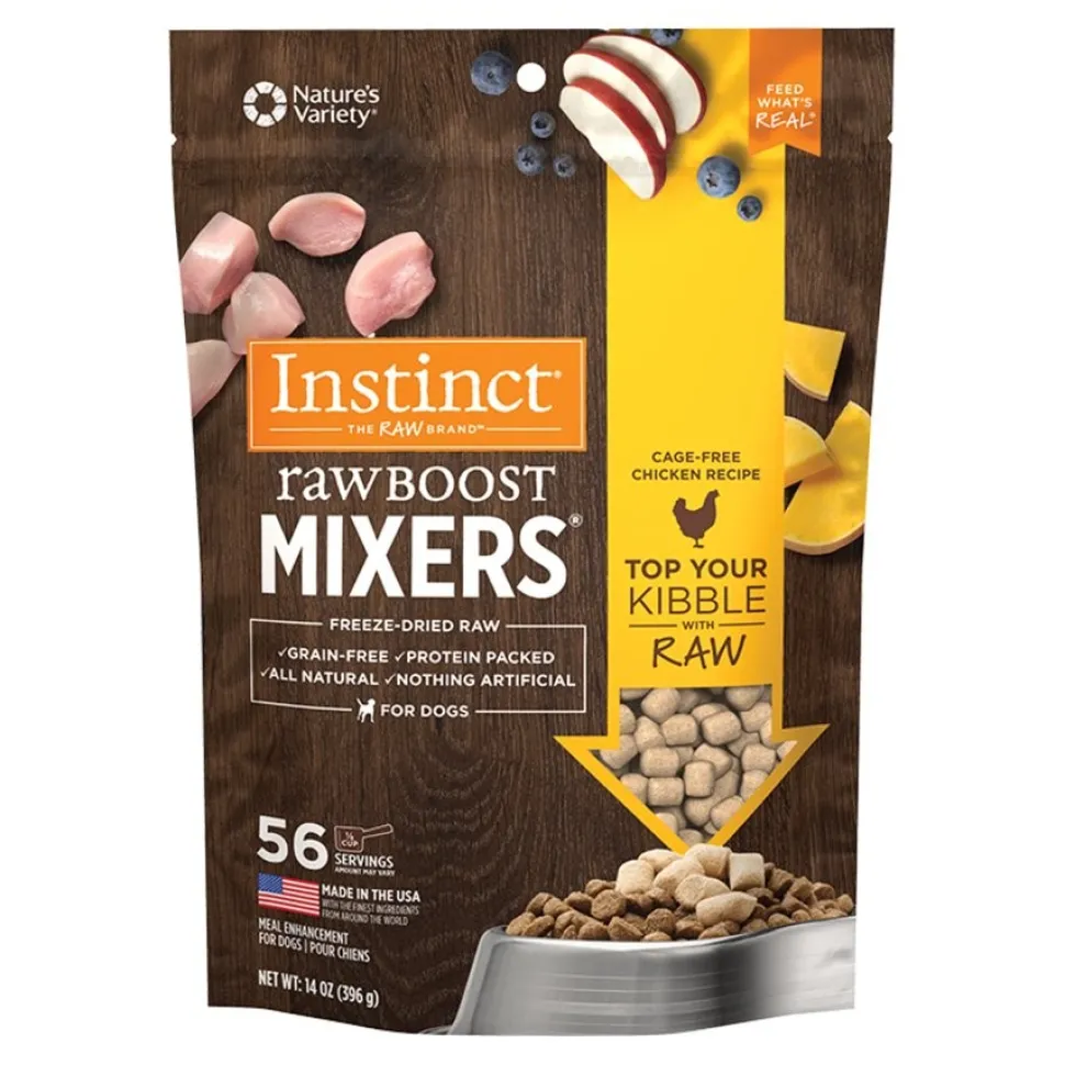 Instinct Raw Boost Mixers Freeze-Dried Dog Food Topper Chicken Recipe 14-oz