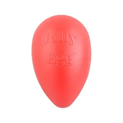 Jolly Pet Egg Hard Plastic Dog Toy Red Small 8-in