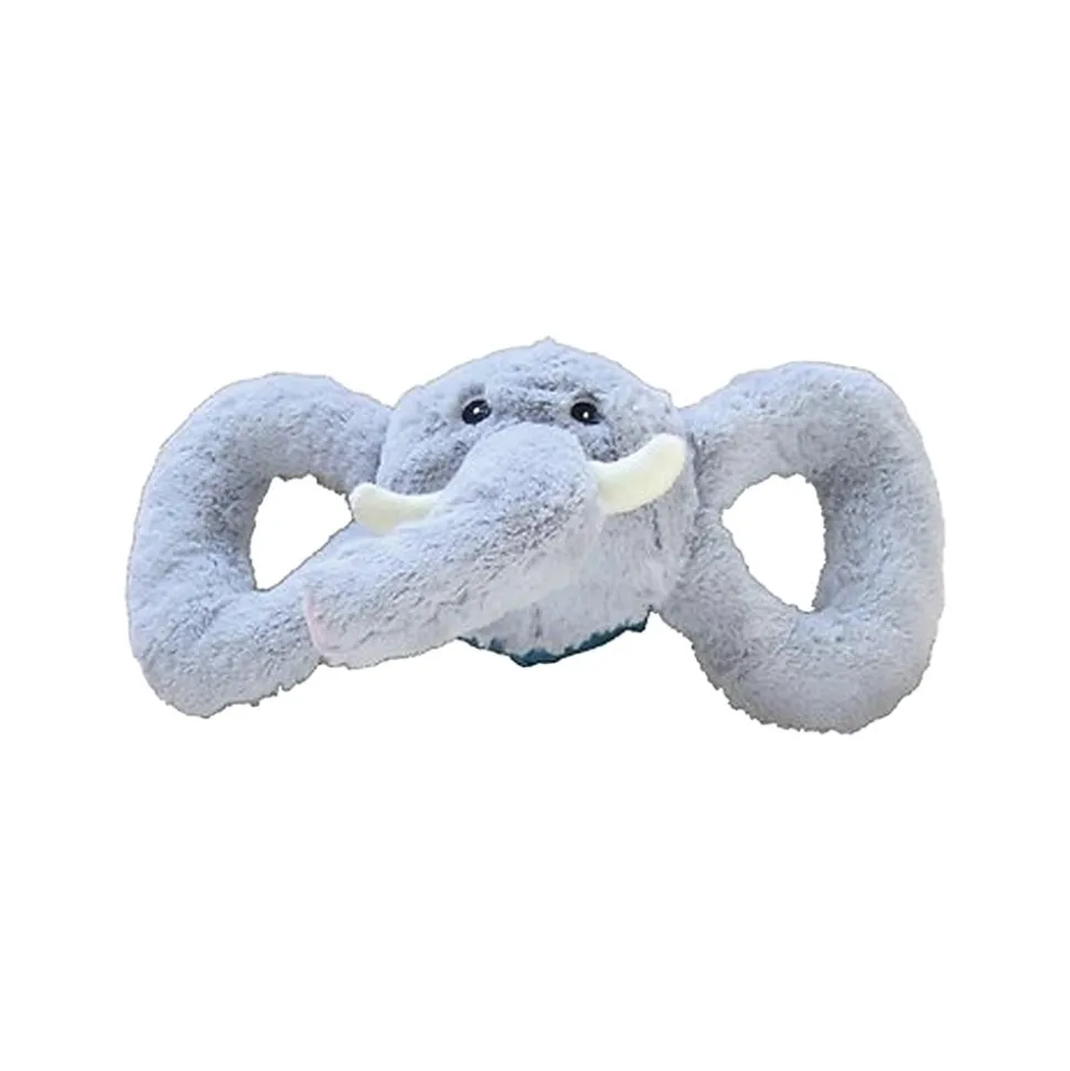 Jolly Pet Tug-a-Mals Elephant Dog Toy Grey Medium 4-in