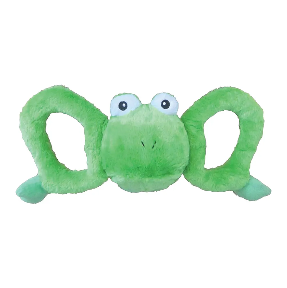 Jolly Pet Tug-a-Mals Frog Dog Toy Green Small 3-in