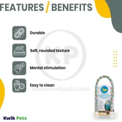 JW Pet Comfy Perch for Birds Multicolor Small 32-in