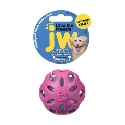 JW Pet Crackle Heads Crackle Ball Dog Toy Assorted Small