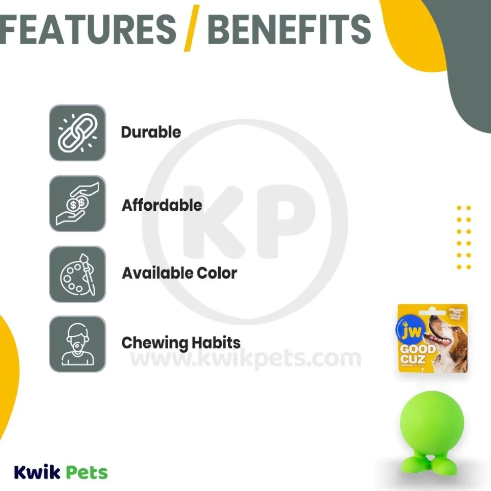 JW Pet Good Cuz Dog Toy Assorted Medium