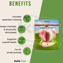 Kaytee Apple Slices Combo Chews for Small Animals 3 Count