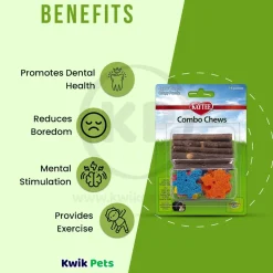 Kaytee Apple Wood & Crispy Puzzle Combo Chews for Small Animals 16 Count