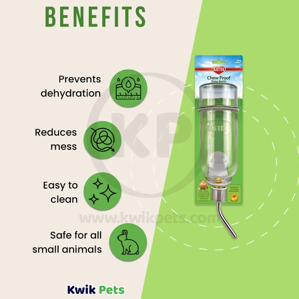 Kaytee Chew-Proof Water Bottle Clear 26-oz