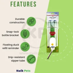 Kaytee Clear Water Bottle for Small Pets 32-oz