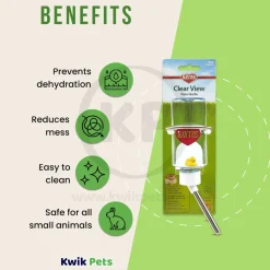 Kaytee Clear Water Bottle for Small Pets 4-oz