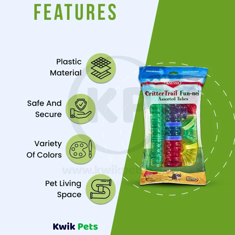 Kaytee CritterTrail Fun-nels Value Pack Assorted Tubes 16 Count