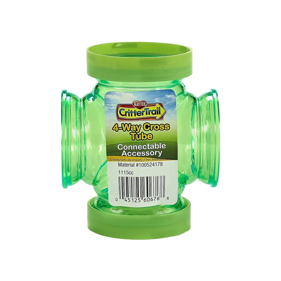 Kaytee CritterTrail 4-Way Cross Tube Connectable Accessory for Small Pets
