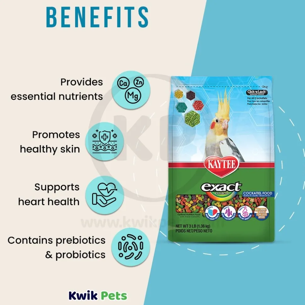 Kaytee Exact Rainbow Cockatiel Food 3-lb