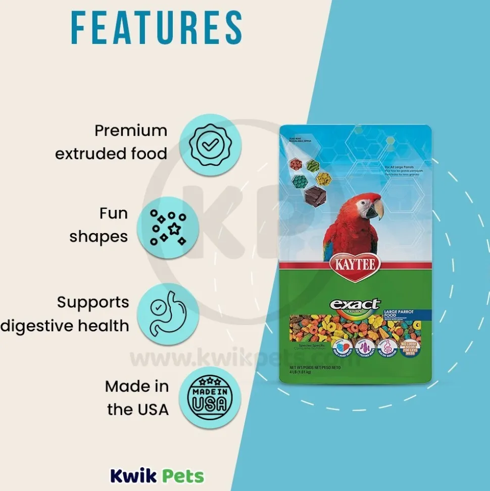 Kaytee Exact Rainbow Large Parrot Food 4-lb