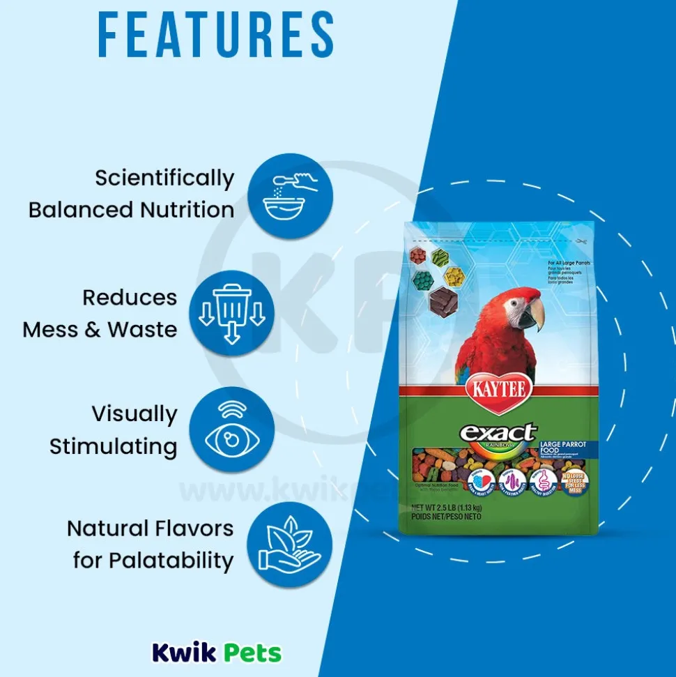 Kaytee Exact Rainbow Large Parrot Food 2.5-lb