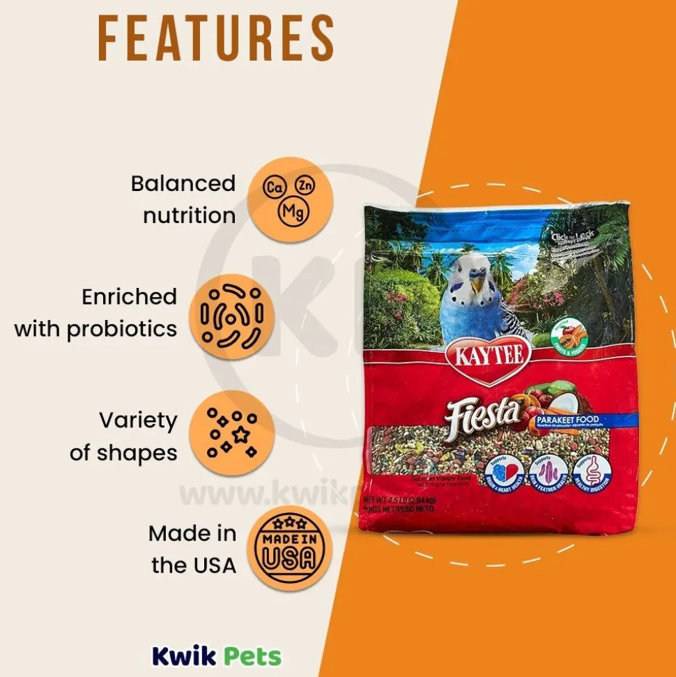 Kaytee Fiesta Parakeet Food 4.5-lb