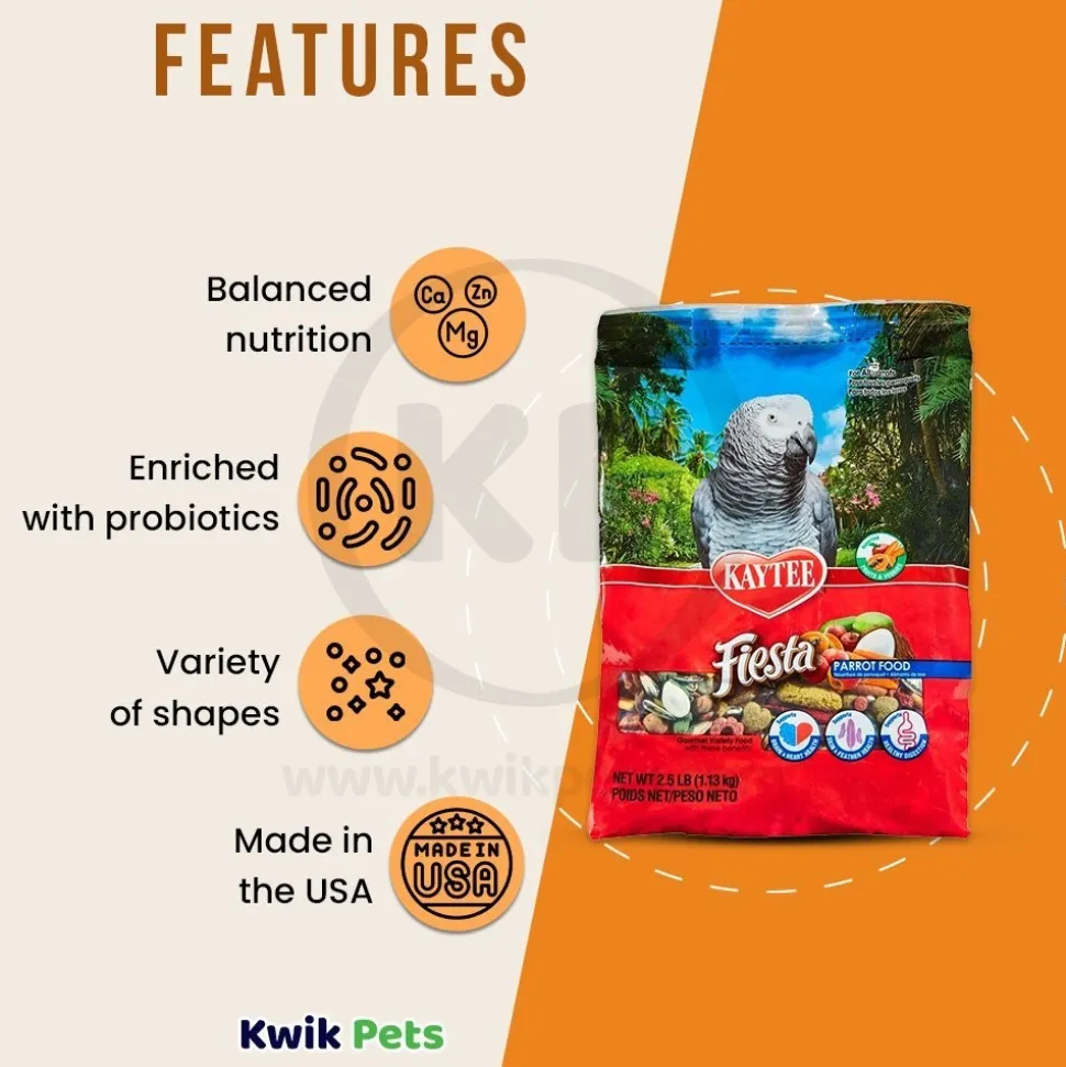 Kaytee Fiesta Parrot Food 2.5-lb