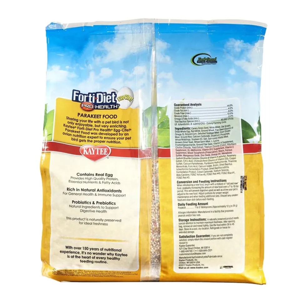 Kaytee Forti-Diet Pro Health Egg-Cite Parakeet Food 5-lb