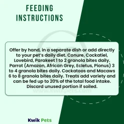 Kaytee Granola Bites with Superfoods Spinach & Kale Pet Bird Treats 4.5-oz