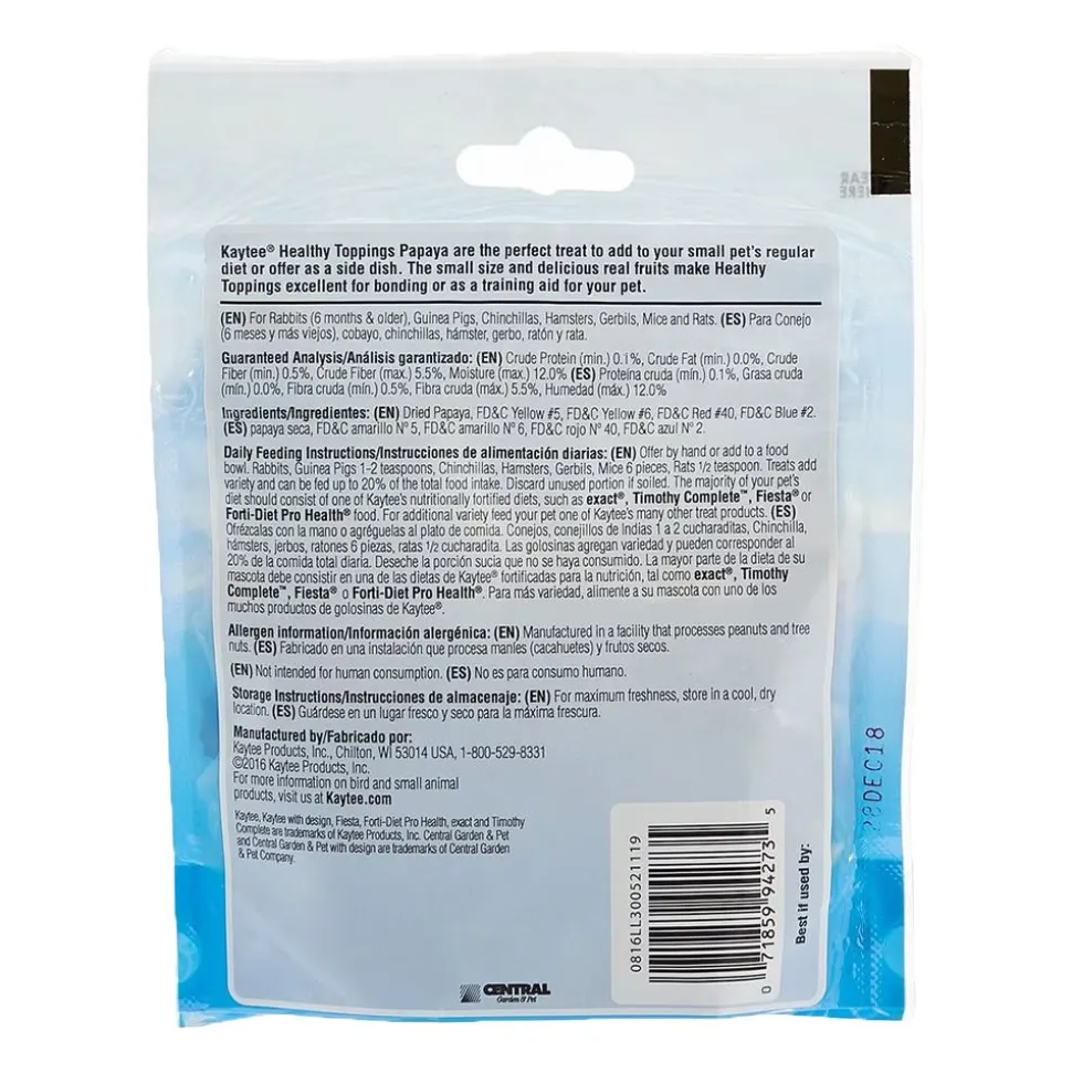 Kaytee Healthy Toppings Papaya Treat for Small Animals 2.5-oz