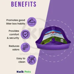 Kaytee Hi-Corner Litter Pan for Ferrets & Other Small Animals