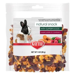 Kaytee Natural Snack with Superfoods Sweet Potato & Cranberry Small Animal Treats 3-oz