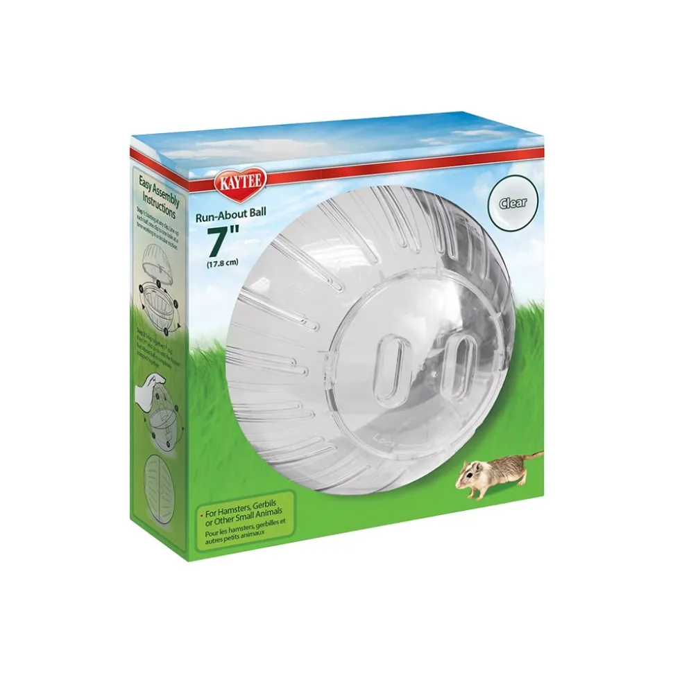 Kaytee Run-About Small Animal Mini Exercise Ball Clear 7-in