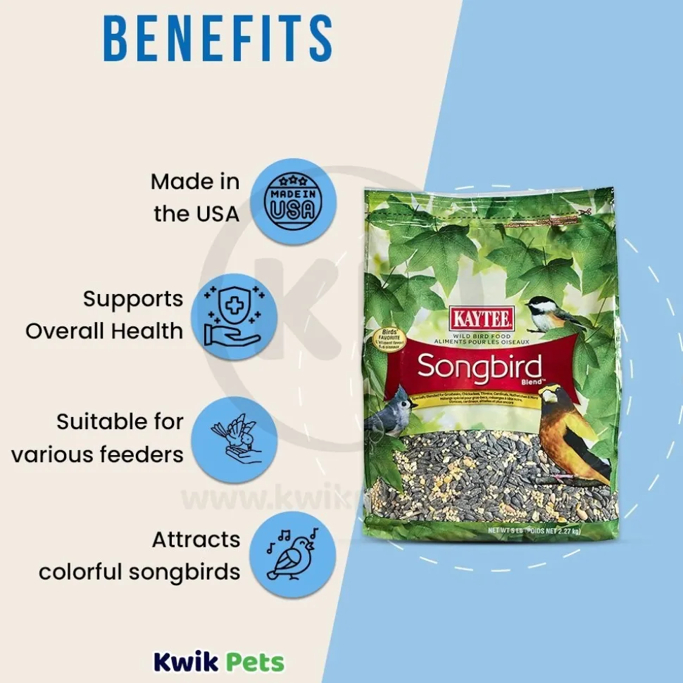 Kaytee Songbird Blend Wild Bird Food 5-lb