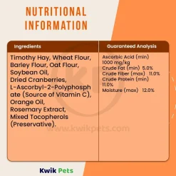 Kaytee Super C Bites Small Animals Treat Cranberry & Orange 4-oz