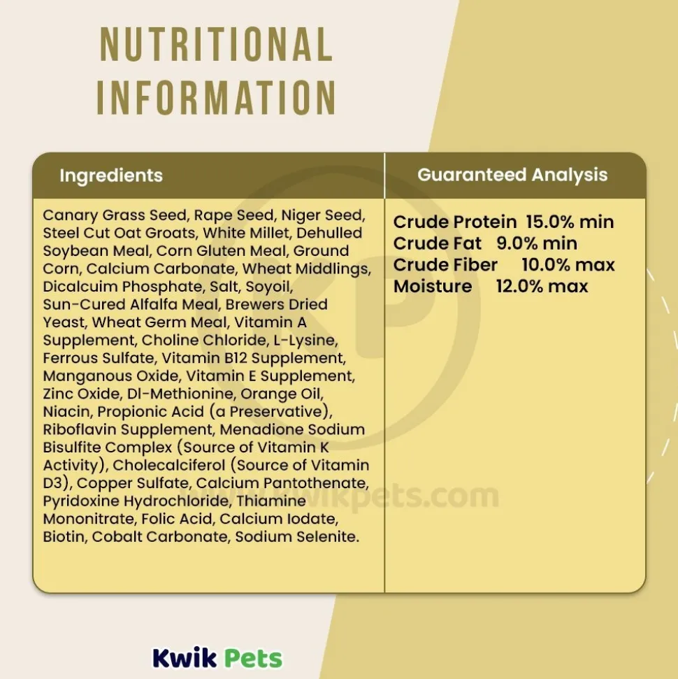 Kaytee Supreme Canary & Finch Bird Food 2-lb