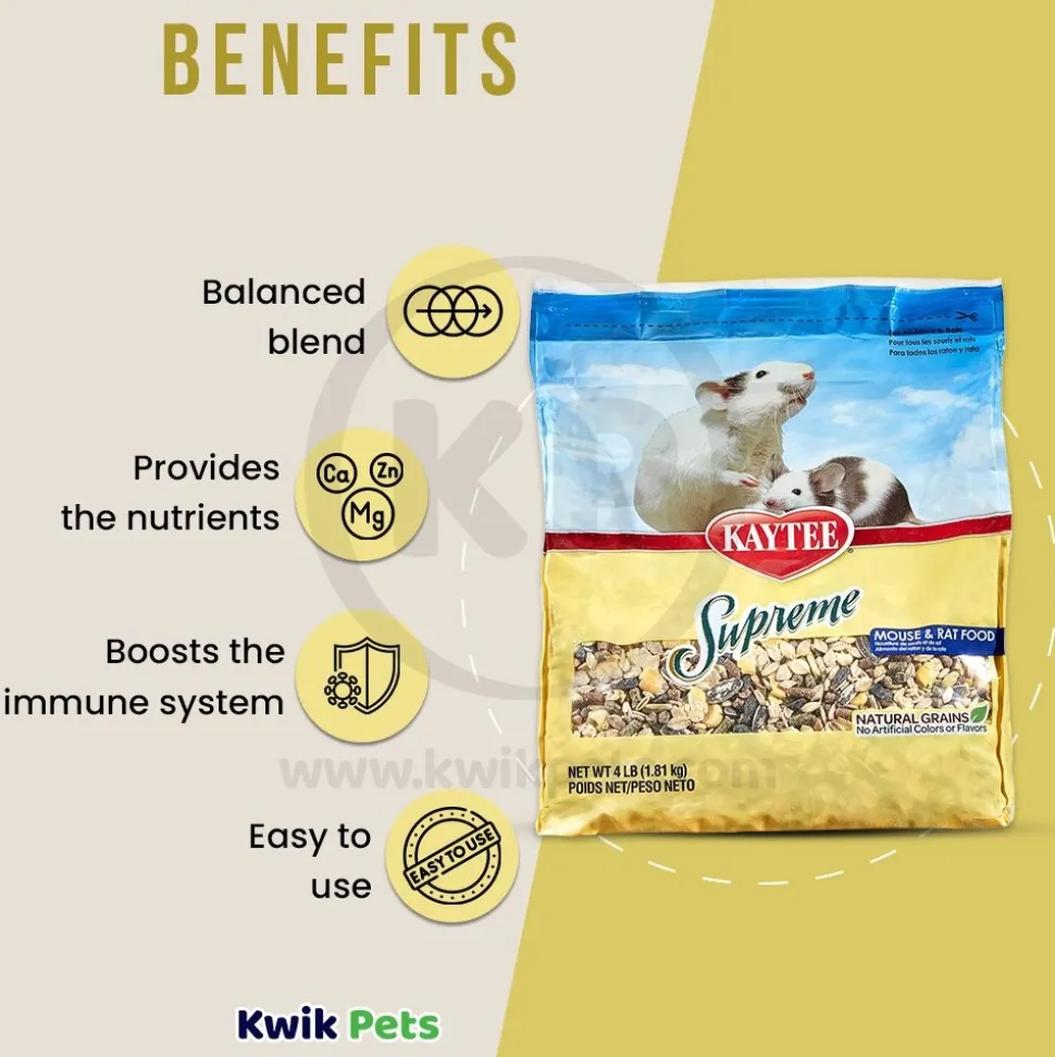 Kaytee Supreme Mouse & Rat Food 4-lb