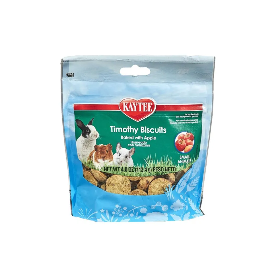 Kaytee Timothy Biscuits Baked with Apple Small Animal Treats 4-oz