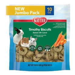 Kaytee Timothy Biscuits Baked with Carrot Small Animal Treats 10-oz
