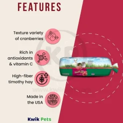 Kaytee Timothy Hay Plus Cranberries for Small Animals 24-oz