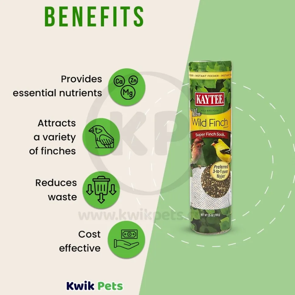 Kaytee Ultra Wild Finch Blend Super Sock Wild Bird Food 25-oz