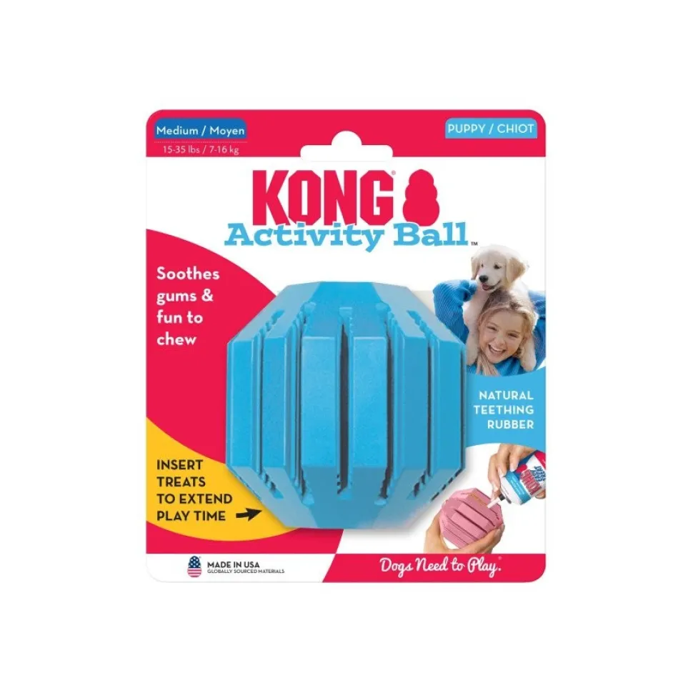 KONG Activity Ball Puppy Dog Toy Assorted Medium