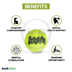 KONG AirDog Squeakair Tennis Ball Dog Toy Large