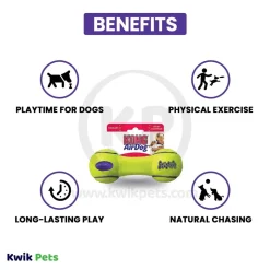 KONG Air Dog Squeaker Dumbbell Dog Toy Medium