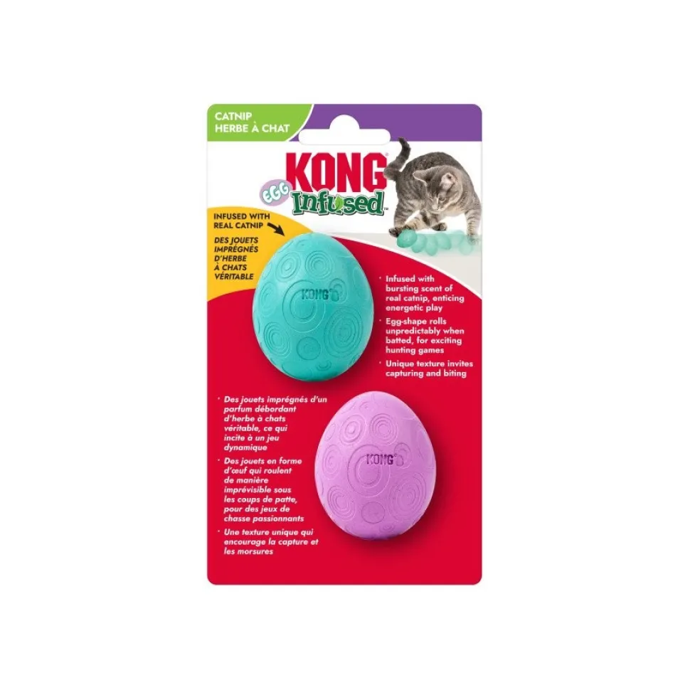 KONG Infused Catnip Egg Cat Toy 2 Count