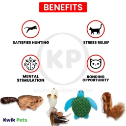 KONG Refillable Catnip Beaver Cat Toy Brown One Size