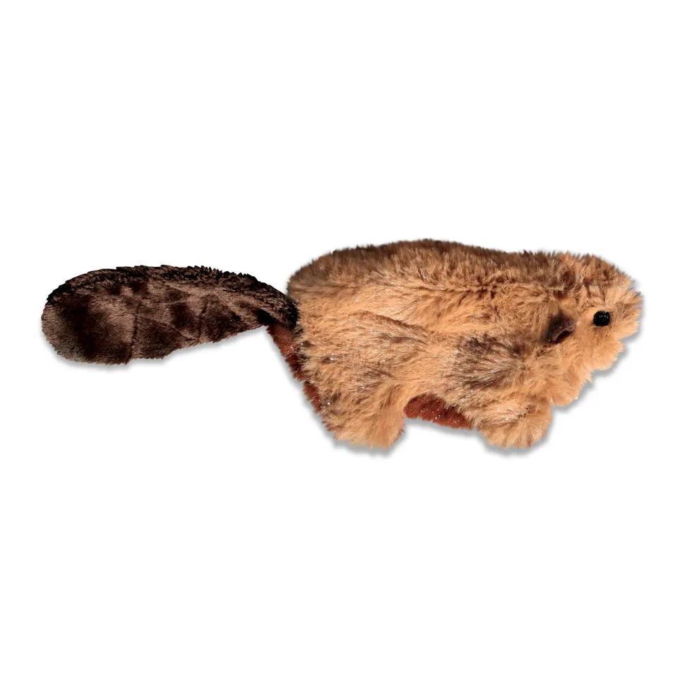KONG Refillable Catnip Beaver Cat Toy Brown One Size
