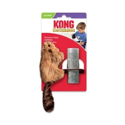KONG Refillable Catnip Beaver Cat Toy Brown One Size